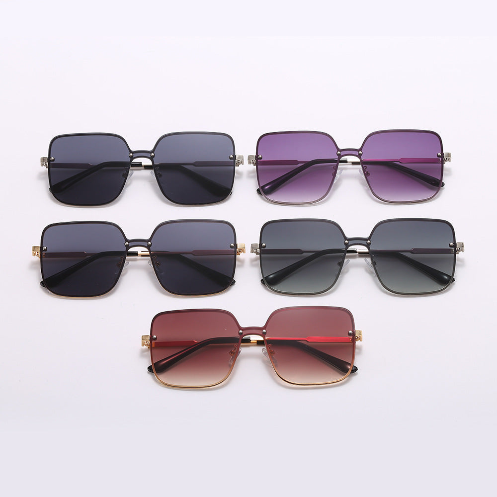 Damen Sonnenbrille im exzentrischen quadratischen Design mit hochwertigem Metallrahmen Brehn