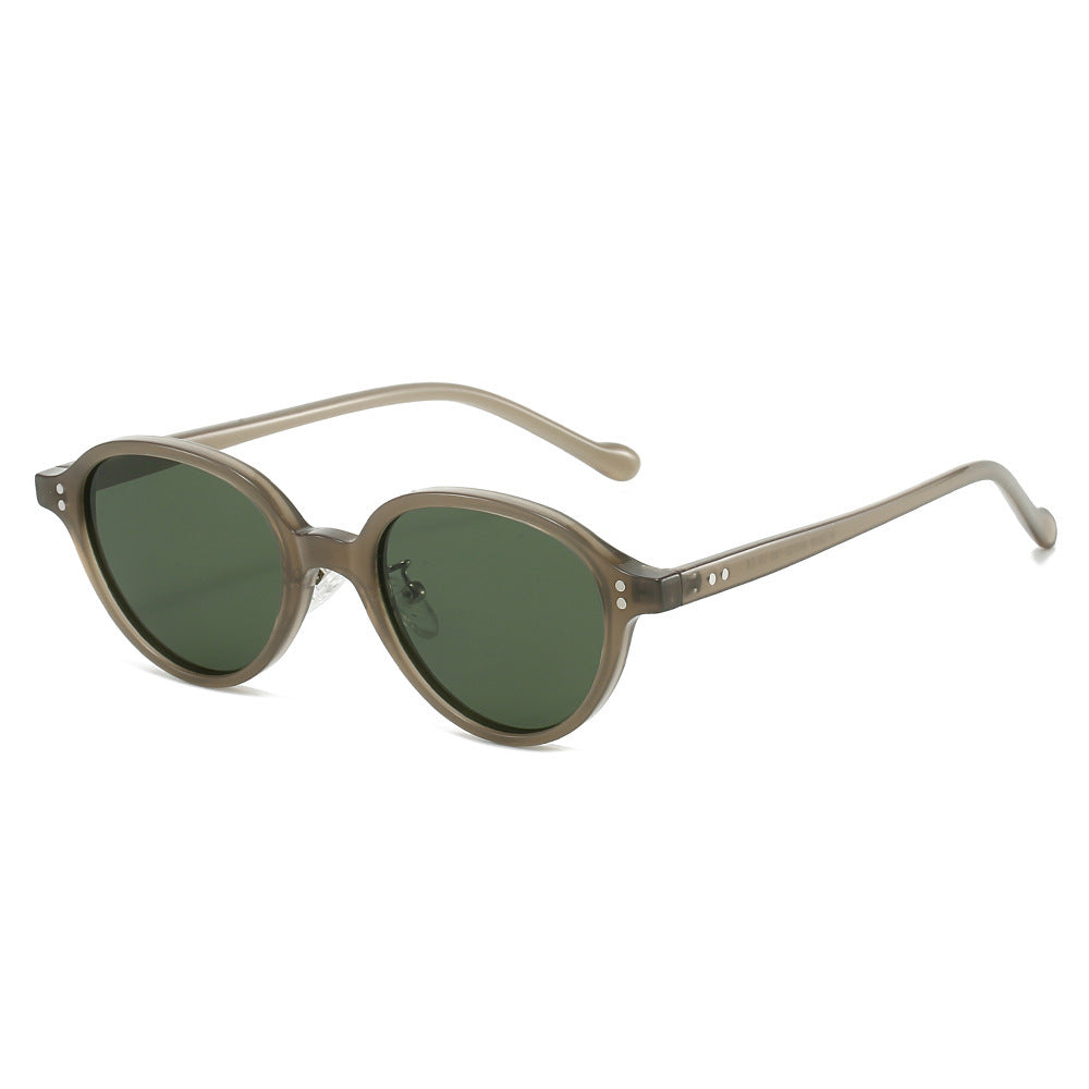 Damen Vintage-Inspirierte Sonnenbrille mit stilvollem ovalen Rahmen Brehn