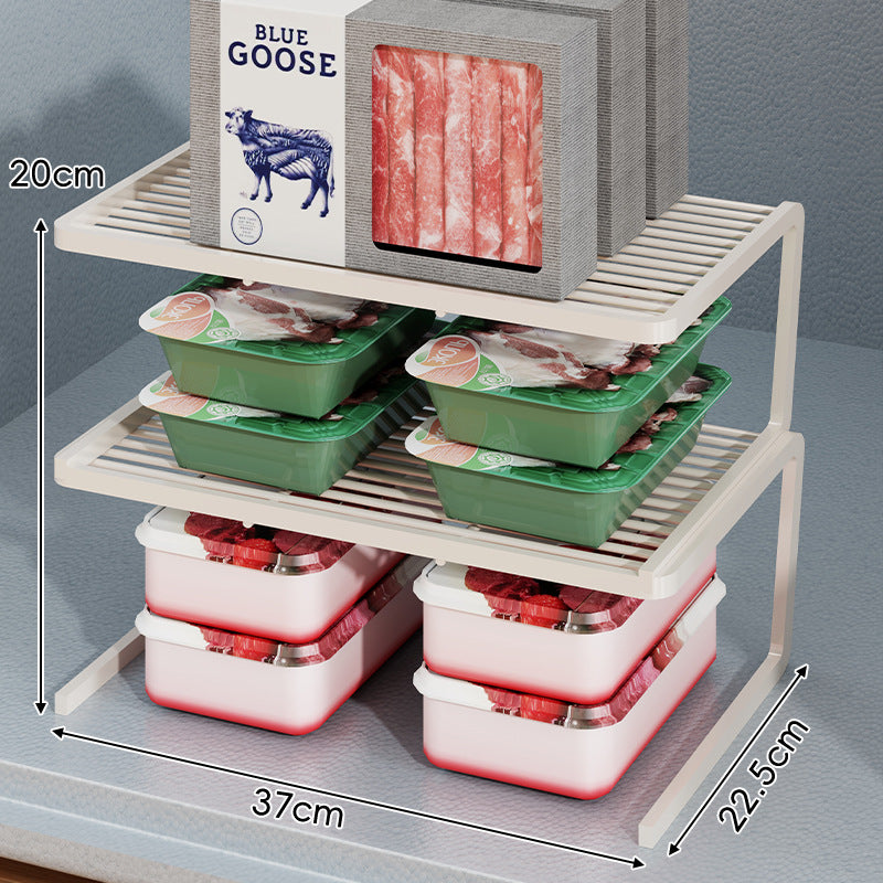 Kompakter dreistufiger slatted Metall Theken-Pantry-Organizer