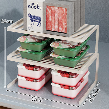 Kompakter dreistufiger slatted Metall Theken-Pantry-Organizer
