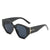Modische Cat-Eye Sonnenbrille mit einzigartigem geometrischem Rahmen Brehn