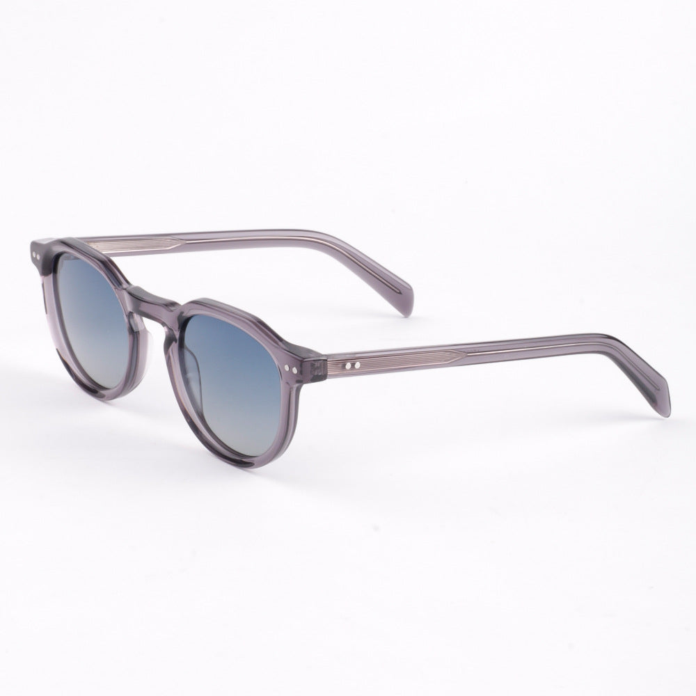 Damen modische Sonnenbrille mit stilvollem, runden Rahmen und UV-Schutz Brehn