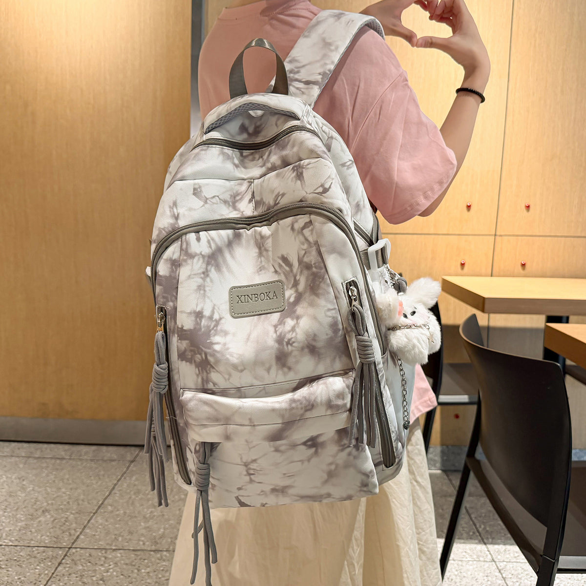 Trendige Marmor-Muster-Rucksack Brehn