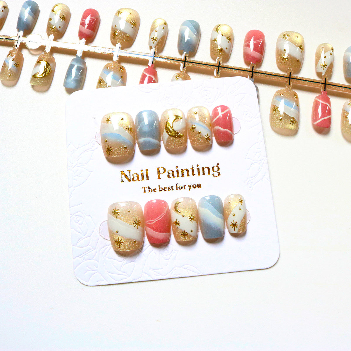 Himmlisch inspiriertes Press-On Nail Art Set