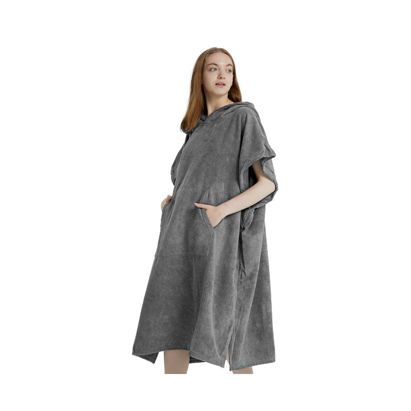 Damen Kapuzen-Poncho aus weichem Mikrofaserstoff Brehn