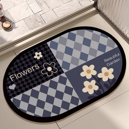 Blumen Design Baumwolle Badmatte Brehn