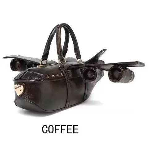 Flugzeug-inspirierte Handtasche