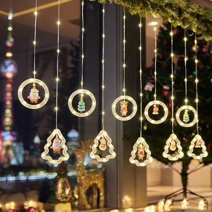 Weihnachtsdekorative Lichtsterne mit Schneeflocken Brehn