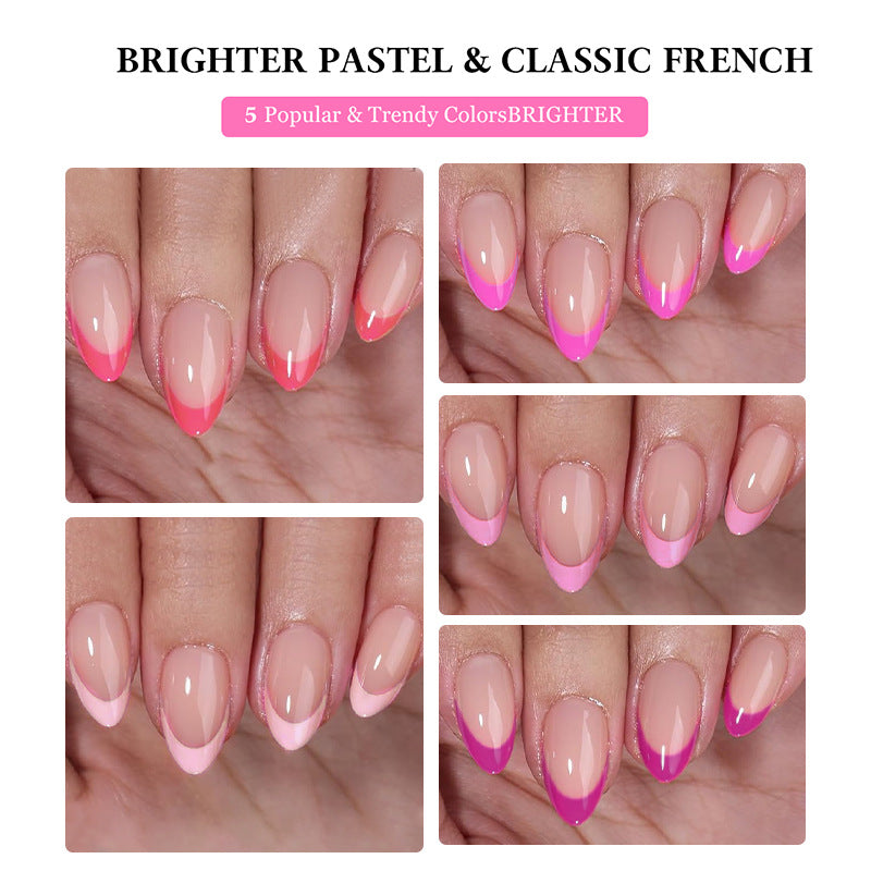Kunstnagelset mit vielseitigen French-Designs Brehn