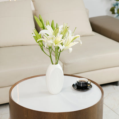 Texturierte ovale dekorative Vase Brehn