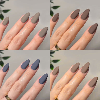 Kunstvolle Stiletto-Nägel im matten Design Brehn