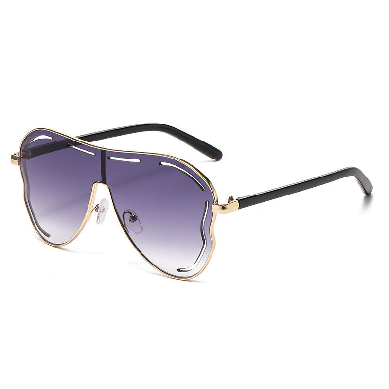 Herren Aviator-Stil Shield Sonnenbrille Brehn