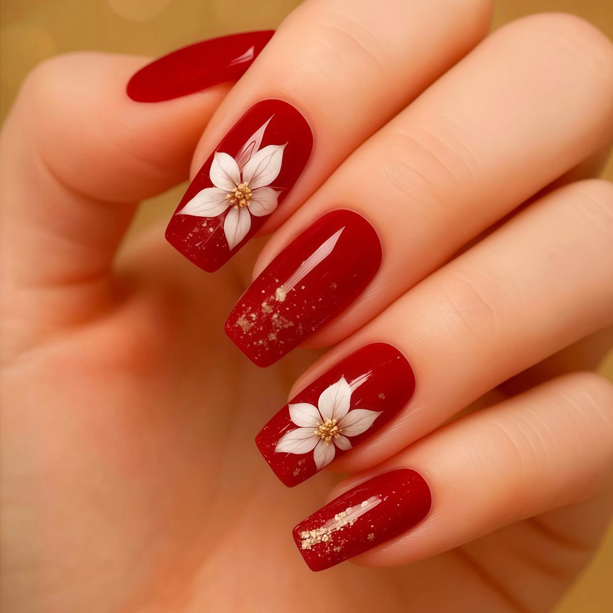 Florales Design Press-On-Nagelkunstset Brehn