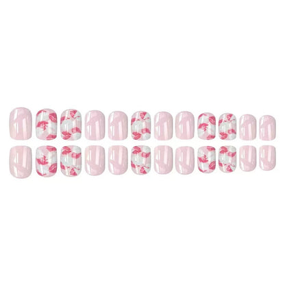 Kunstnagelset mit elegantem Blumendesign Brehn