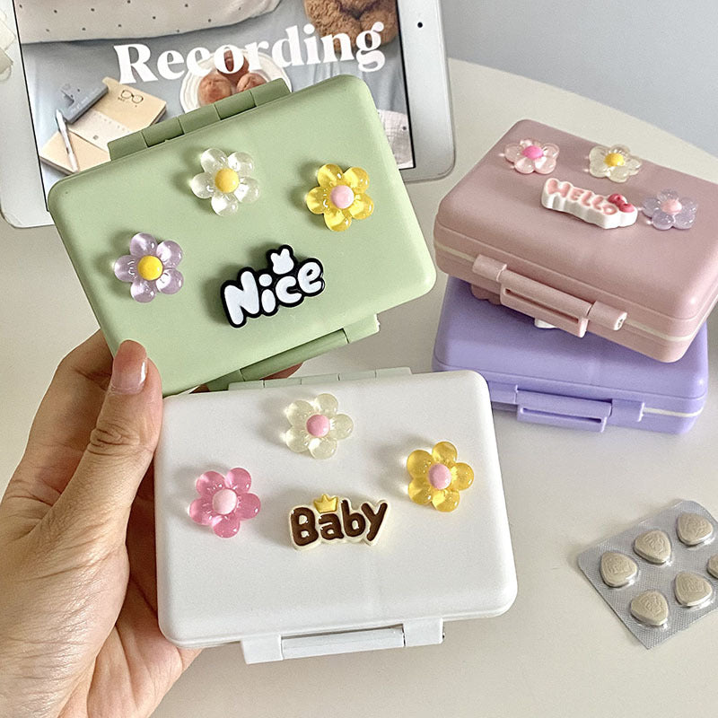 Praktische Aufbewahrungsbox mit Bunten Blumenapplikationen Brehn