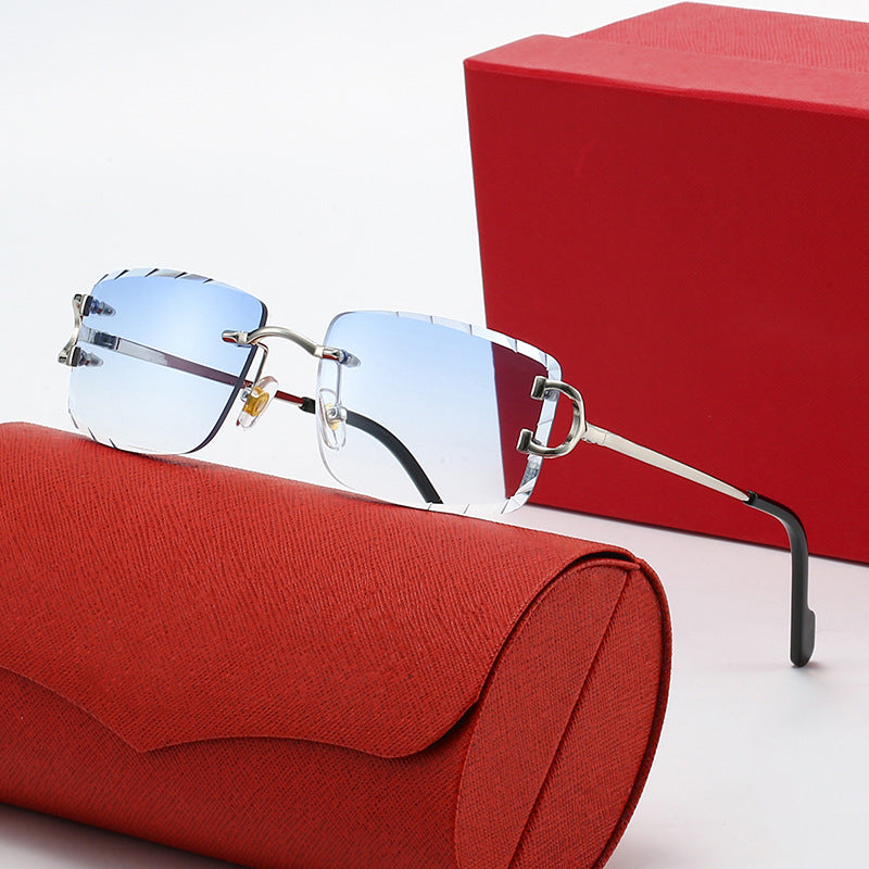 Damen elegante Halbrahmen Korrektionsbrille Brehn