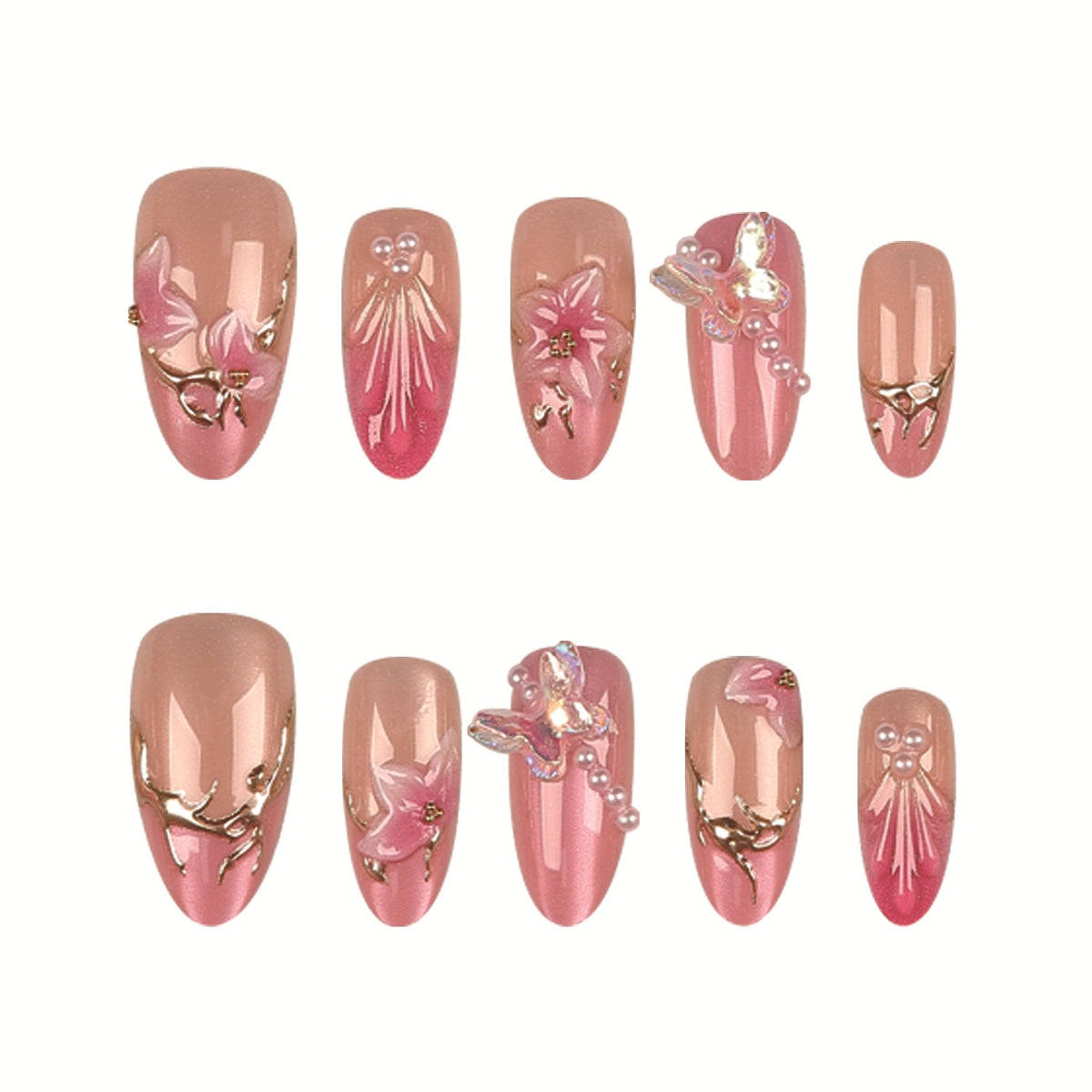 Blumenkunst Press-On Nagelset  1790956094