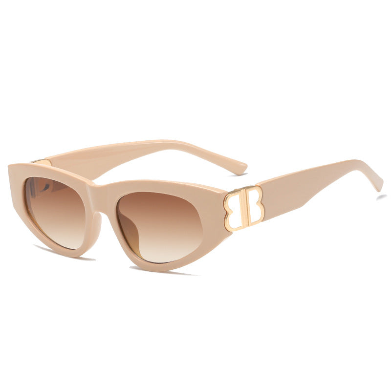 Damen Cat-Eye Sonnenbrille mit elegantem Kunststoffen und luxuriösen Metalldetails Brehn