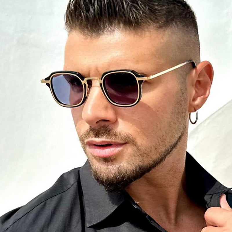 Damen quadratische Sonnenbrille mit einzigartigem Design und UV-Schutz Brehn