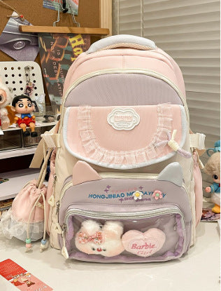 Niedlicher tierischer transparenter Schulrucksack