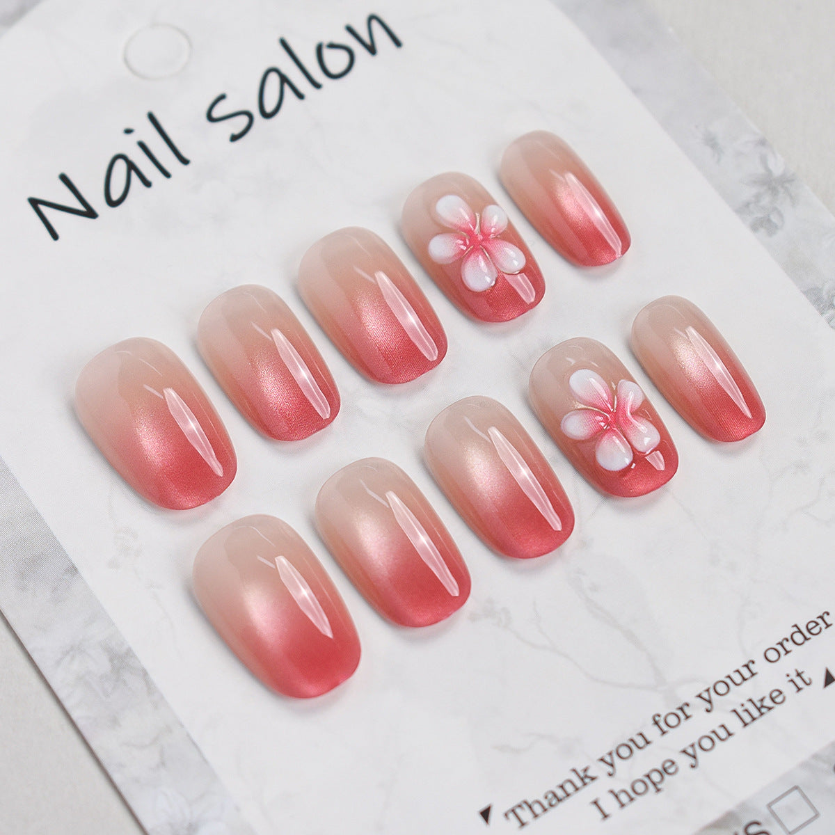 Elegantes Blumendruck-Nagelset Brehn