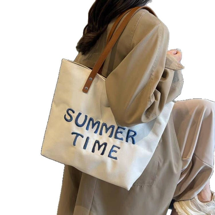 Strandtasche mit Gesticktem Sommermotiv Brehn
