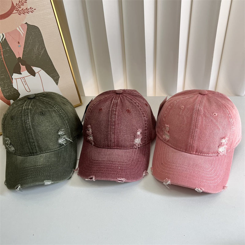 Damen Distressed Denim Baseball Cap Brehn 1784083631