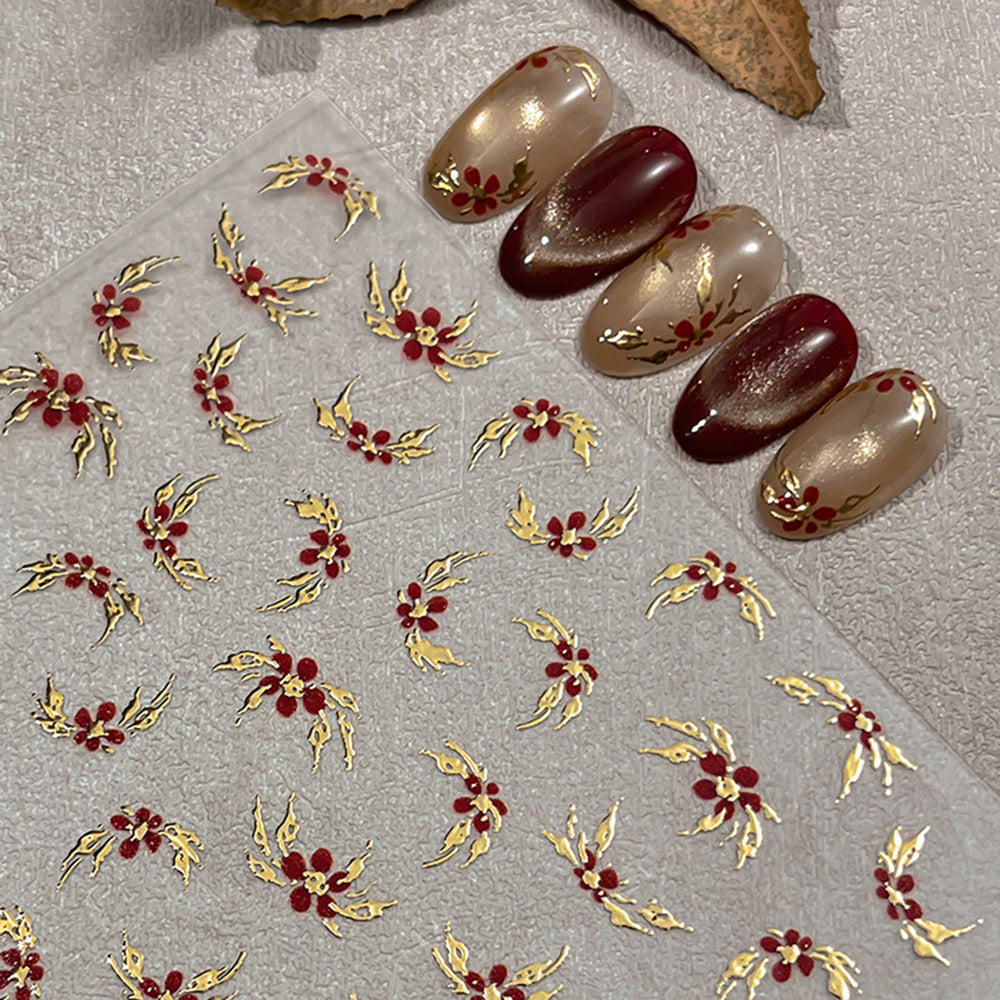 Blumenfolien-Nagelkunst-Aufkleber