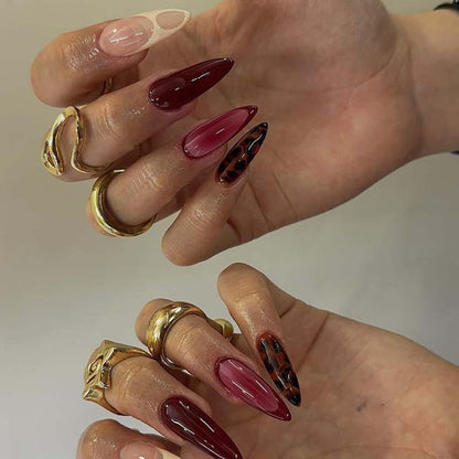 Künstlerisches Stiletto Press-On Nagel Set