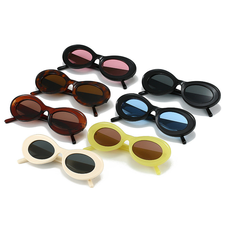 Damen modische Sonnenbrille im ovalen Design Brehn