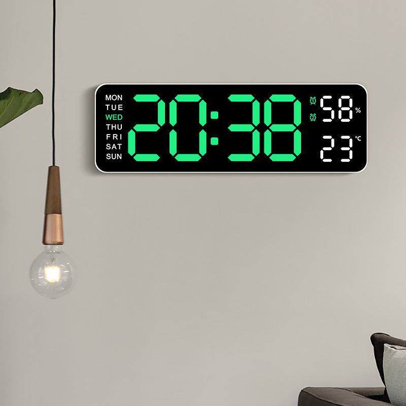 Digitaler Wandwecker mit Temperatur- und Luftfeuchtigkeitsanzeige Brehn