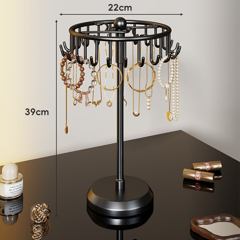 Gestufter Rotierender Schmuckorganisator Baumständer mit Multi-Arm-Haken und Ringablage