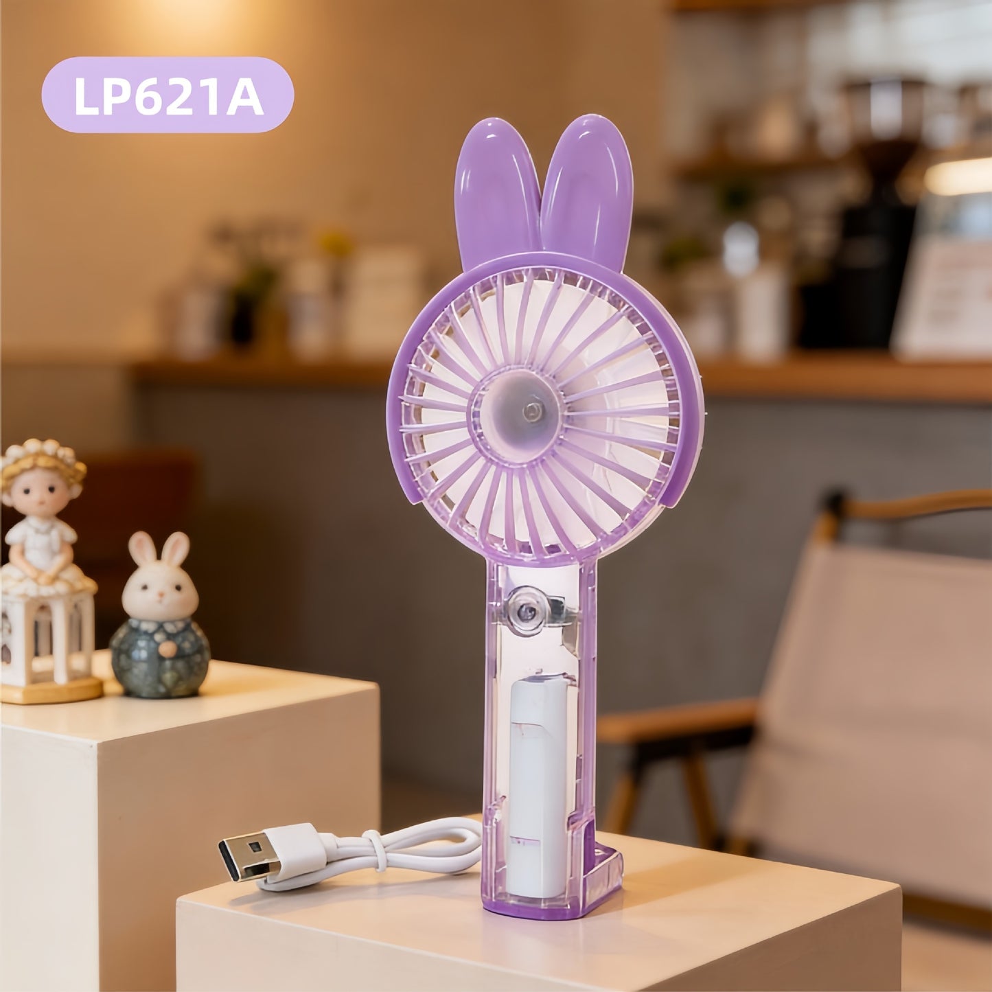 Unisex Tragbarer Handventilator mit niedlichem Hasenmotiv Brehn