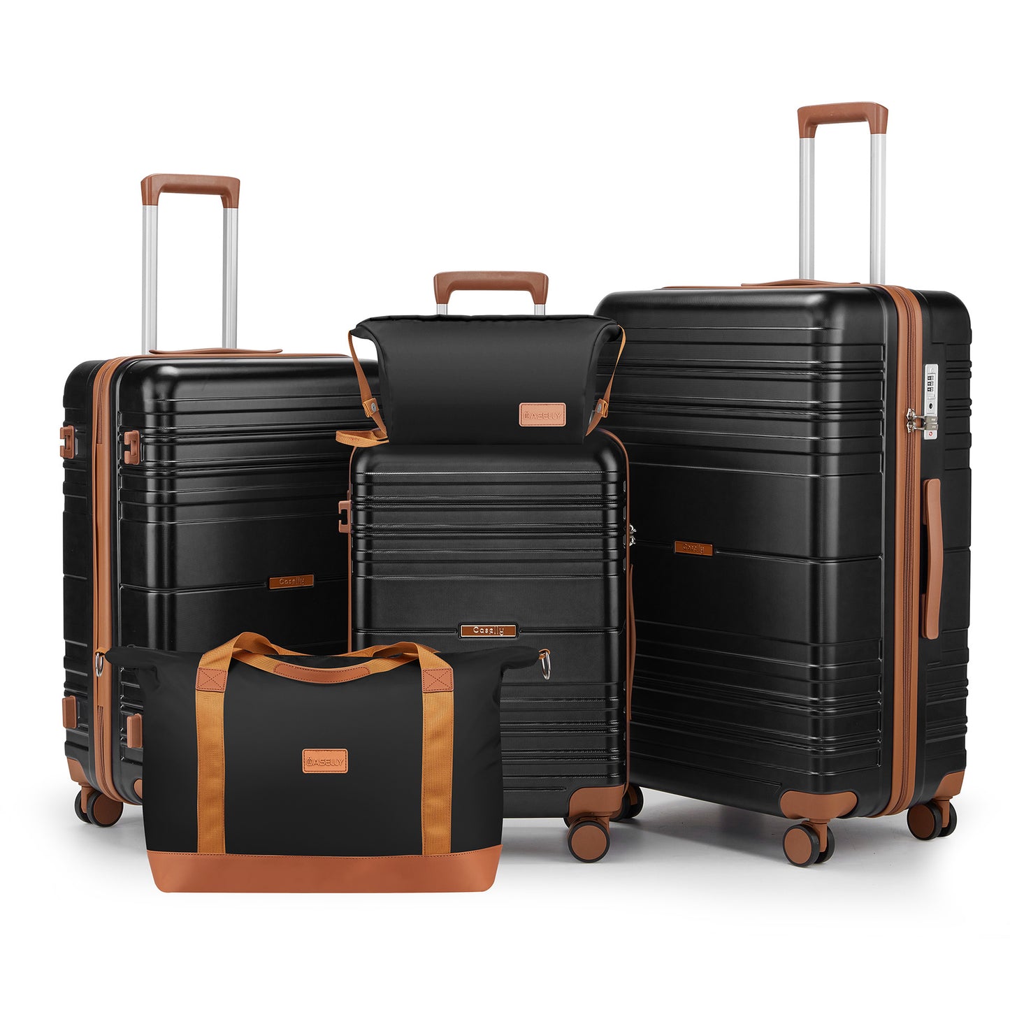 Unisex Vielseitiges Erweitertes Hartschalen-Reisegepäckset Brehn