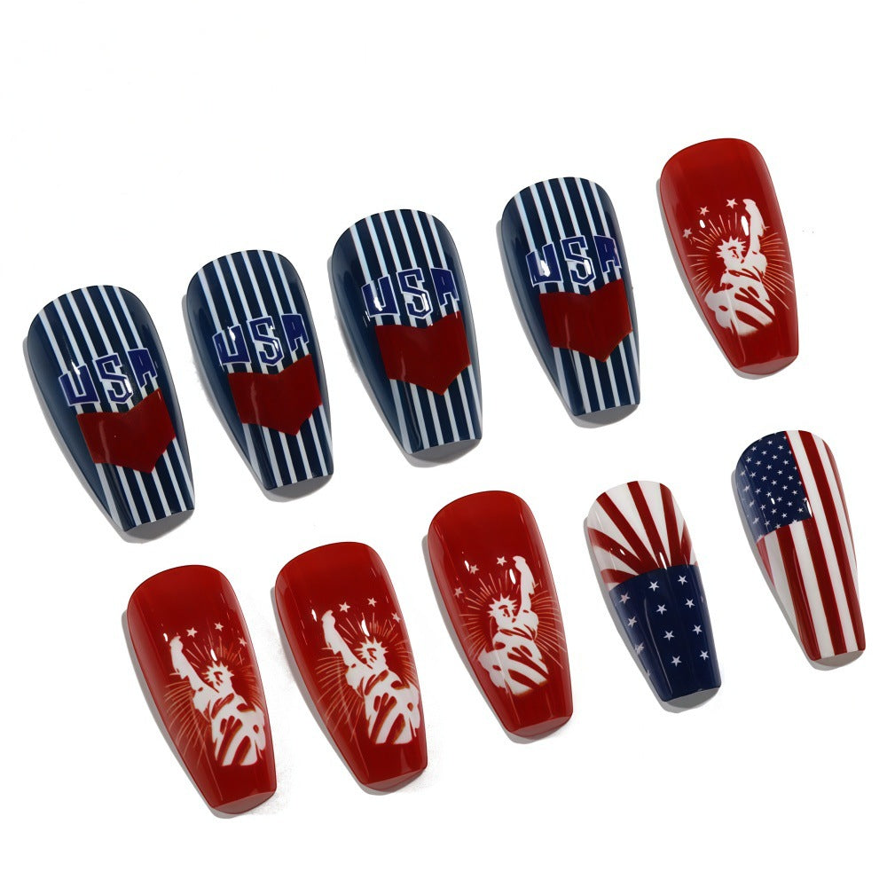 Kunstnägel mit patriotischem Design Brehn