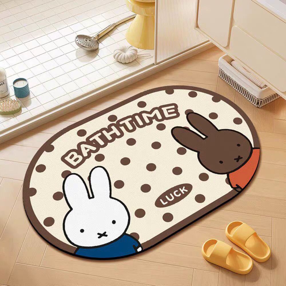 Cartoon Bunny Saugnapf Badematte Brehn
