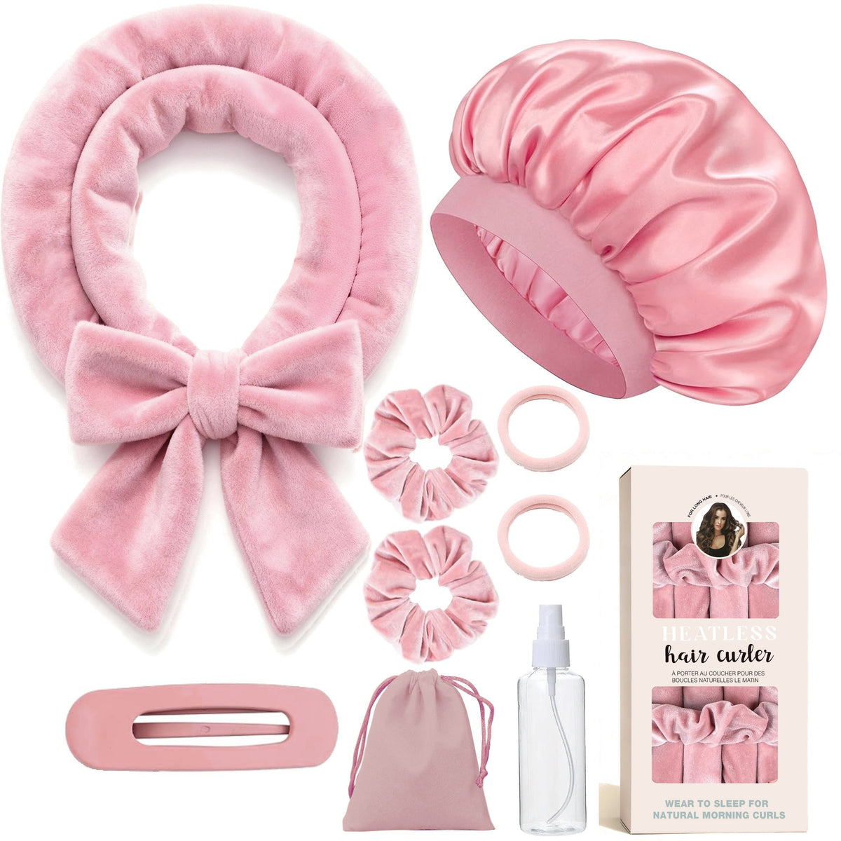 Hitzefreies Satin-Haarlocken-Set