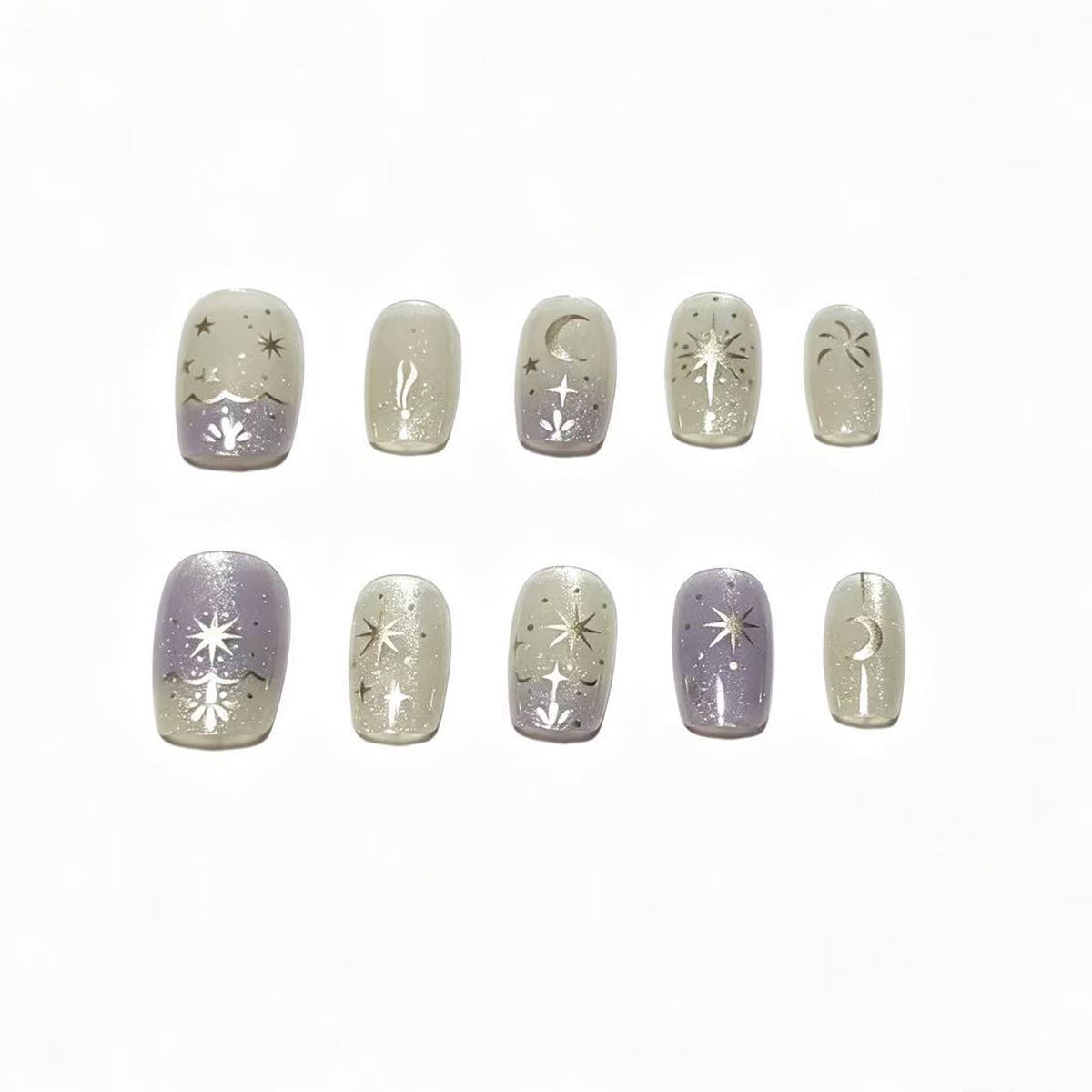 Himmlisches Themen Press-On Nail Set Brehn