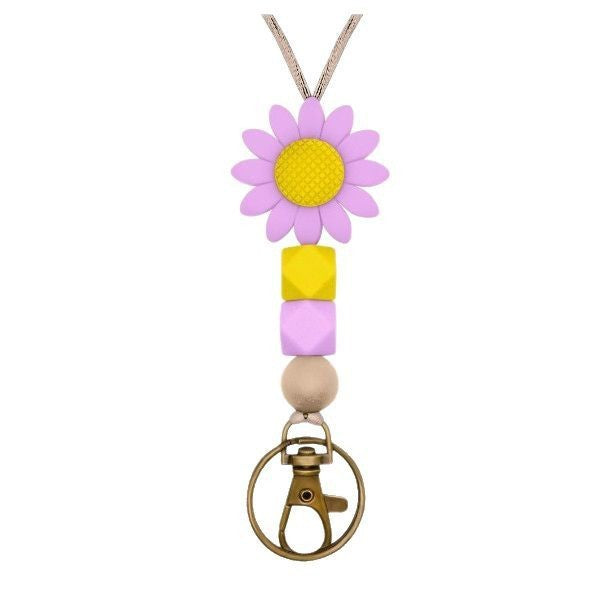 Bunter Blumen-Themen Perlen Schlüsselanhänger Halter Brehn