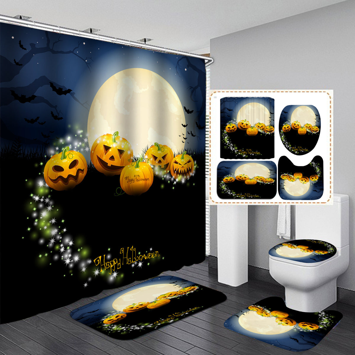 Heimdekor Halloween Themen Badezimmer Set Brehn