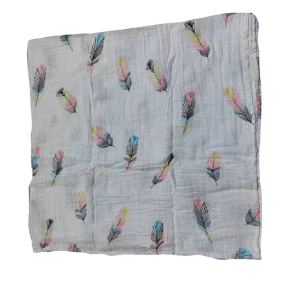 Baumwoll-Musselin Babydecke mit Herzmuster Brehn
