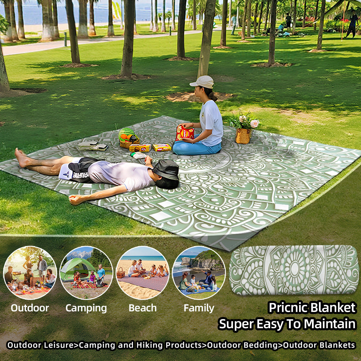 Mandala Design Strandmatte Brehn