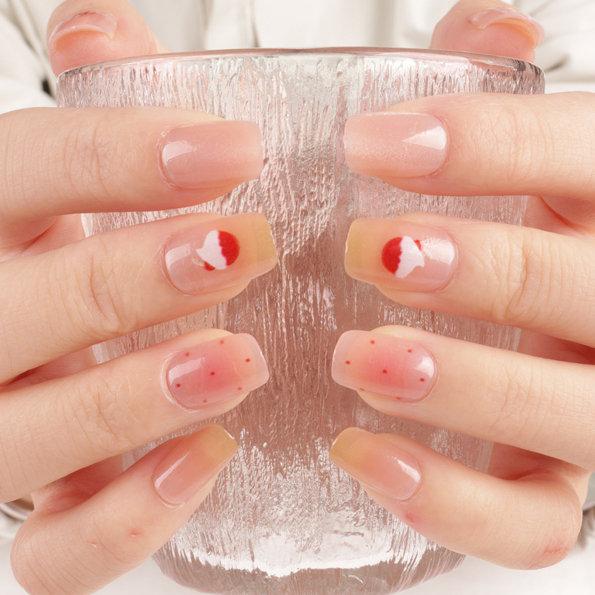 Künstlerische, von Früchten inspirierte Press-On-Nagelspitzen Brehn