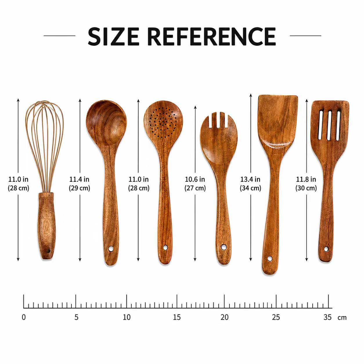 Holz Salatservierset