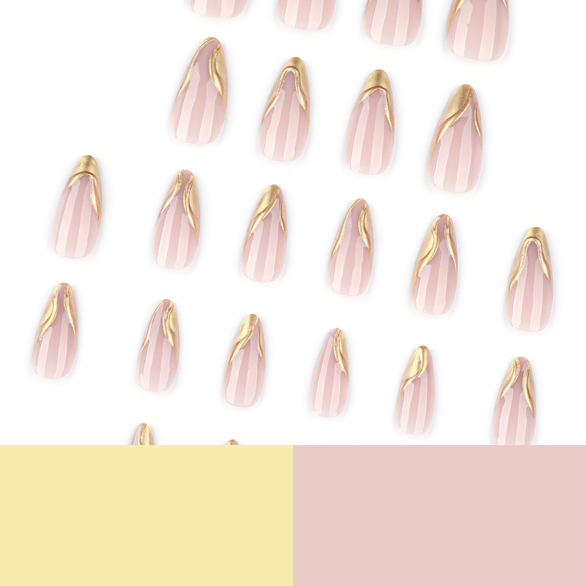 Elegante Stiletto-Nägel mit schimmerndem Gold-Akzent Brehn
