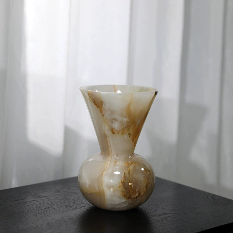 Eleganter dekorativer Marmor Kerzenhalter