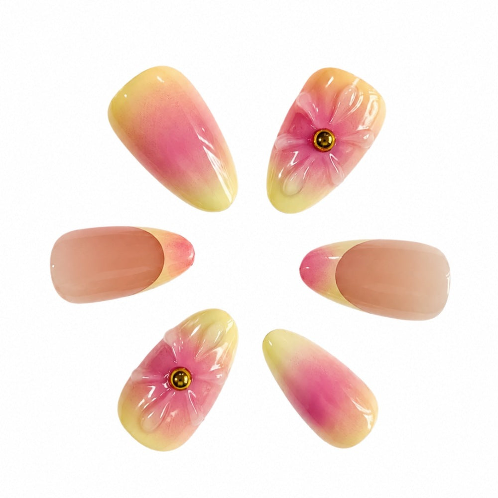 Künstlerisches Floral Press-On Nagelset Brehn 1787395270