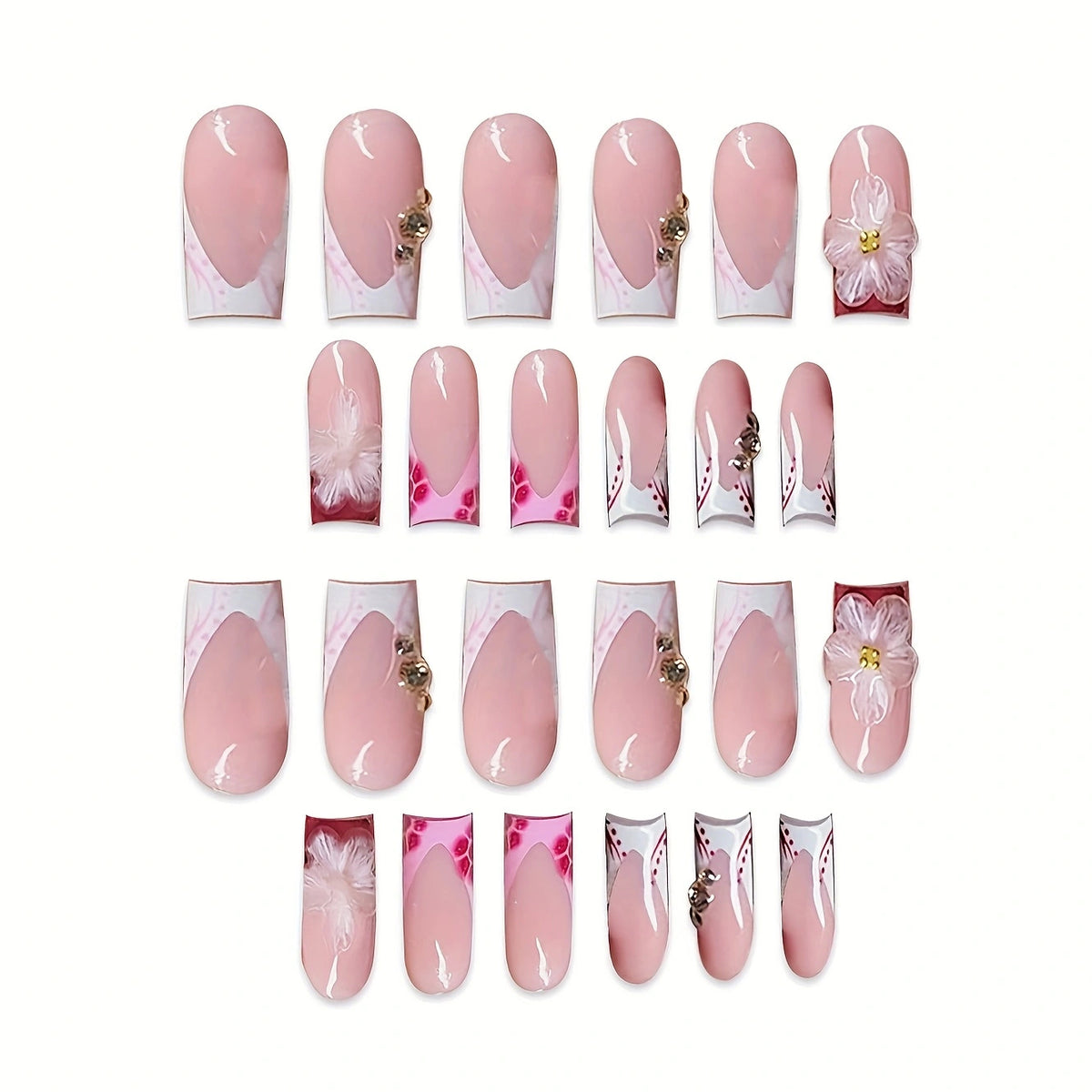 Blumen 3D Nagelkunst Verzierungen Brehn