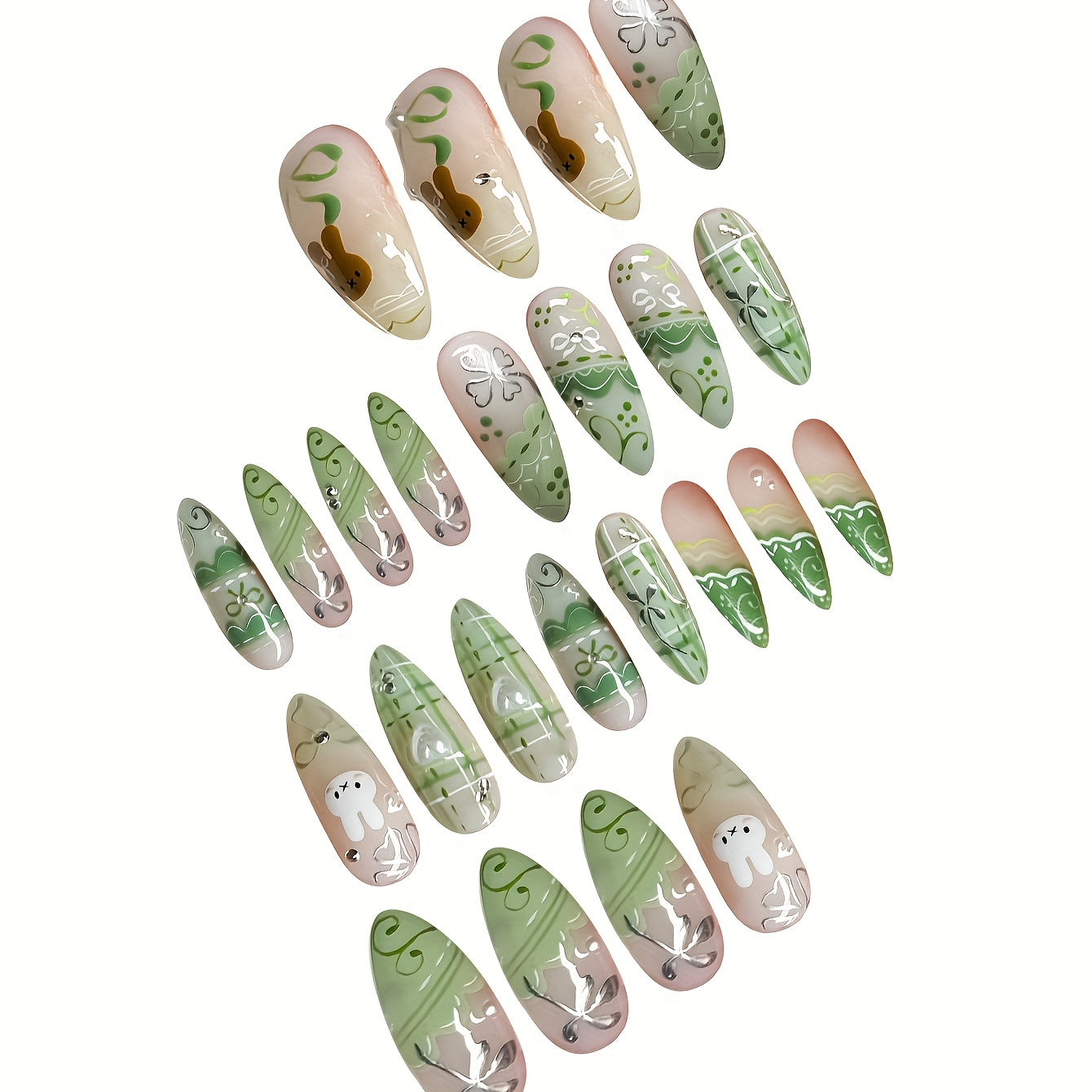 Glamouröse Glitzer Stiletto Nagelkunst Brehn