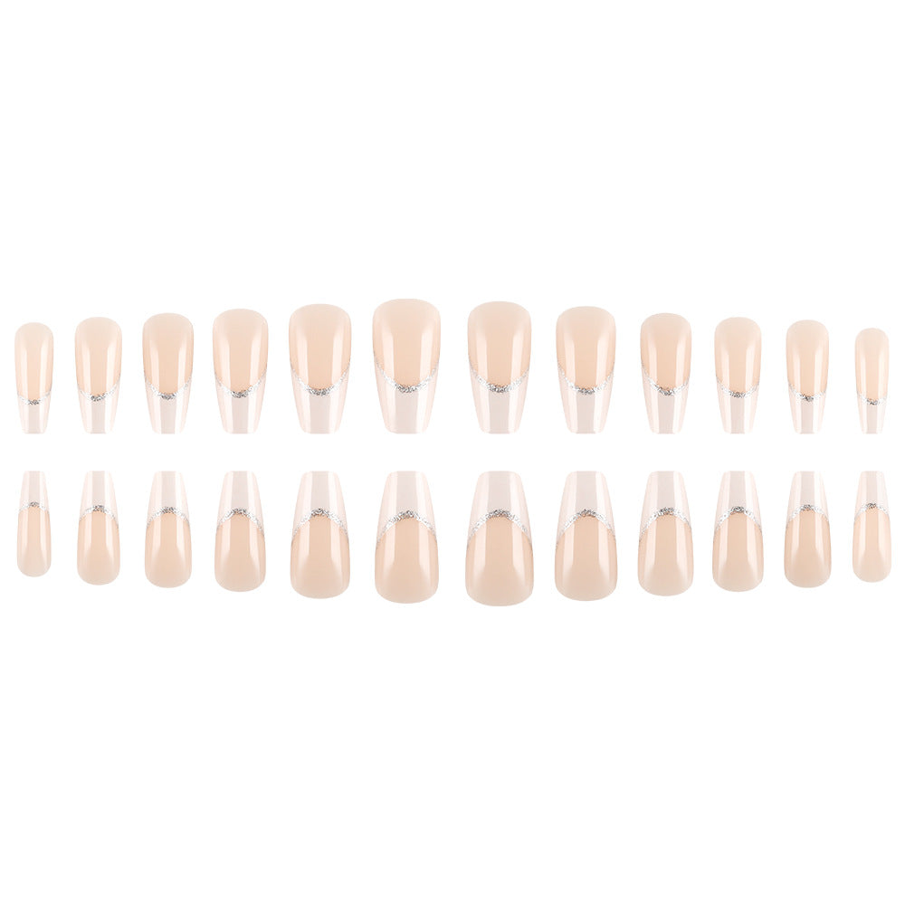 Elegantes Press-On-Nagel-Set mit Strassakzenten Brehn